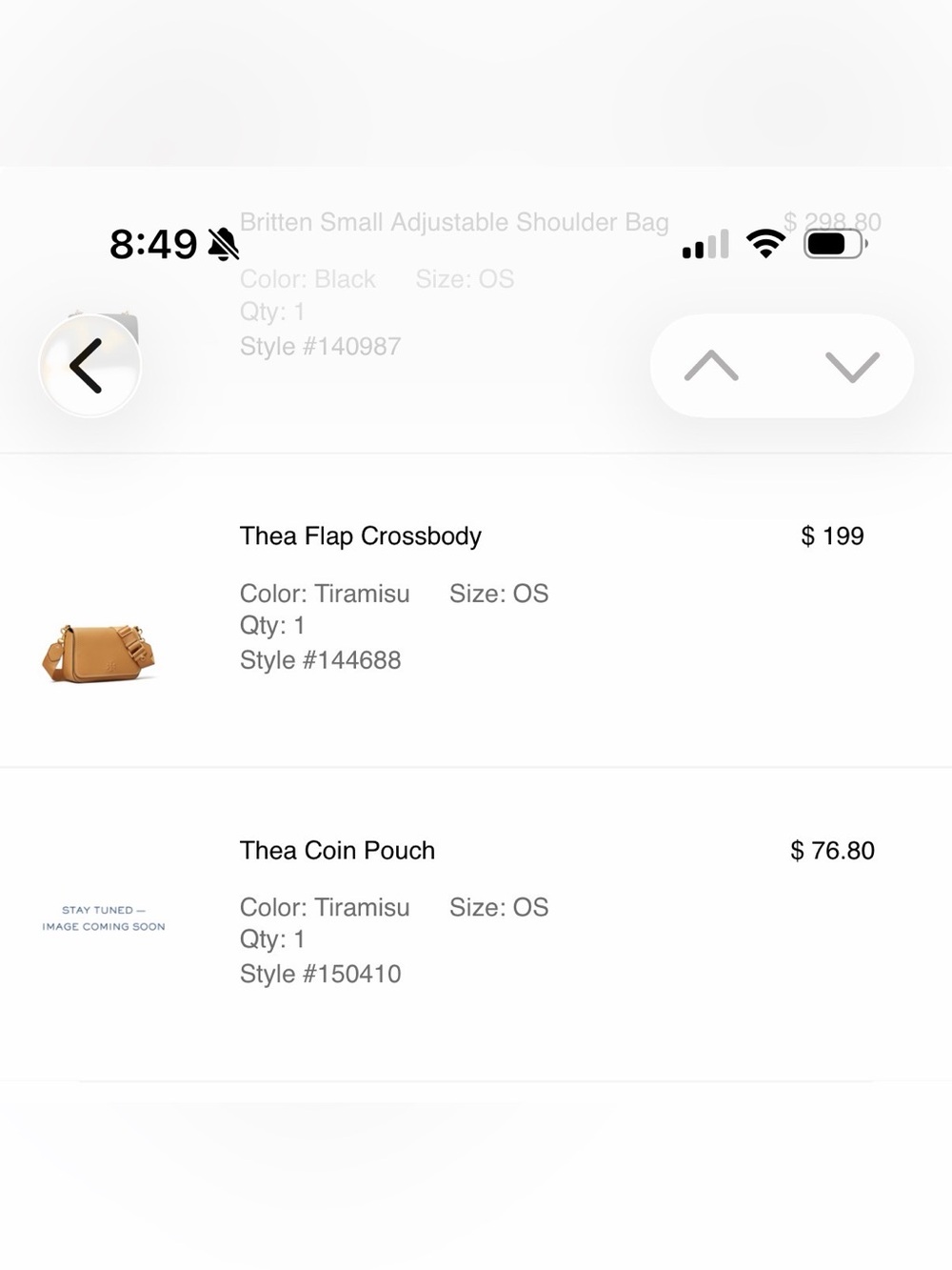 Tory Burch Tan Leather Crossbody Bag with Removable Coin Pouch - Picture 5 of 11